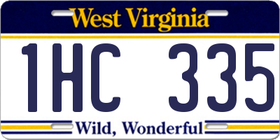 WV license plate 1HC335