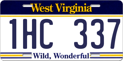 WV license plate 1HC337