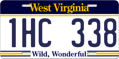 WV license plate 1HC338