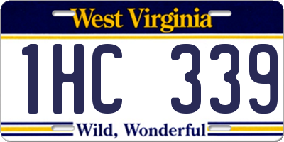 WV license plate 1HC339