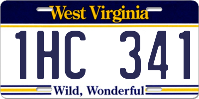 WV license plate 1HC341