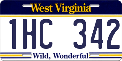 WV license plate 1HC342