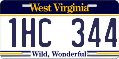 WV license plate 1HC344