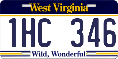 WV license plate 1HC346