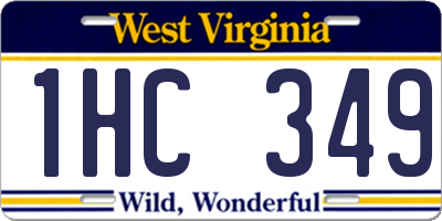 WV license plate 1HC349