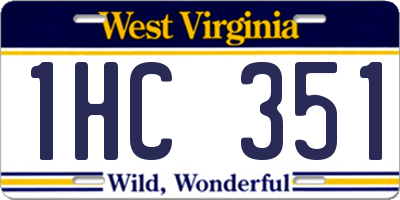 WV license plate 1HC351