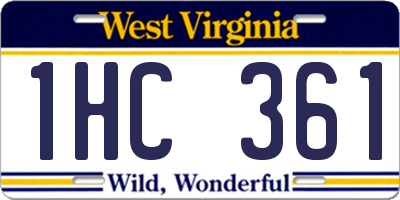 WV license plate 1HC361