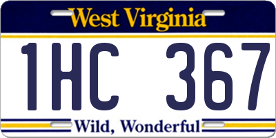 WV license plate 1HC367