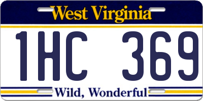 WV license plate 1HC369