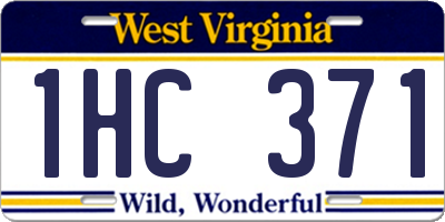 WV license plate 1HC371
