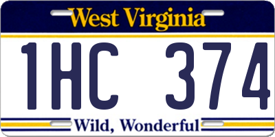 WV license plate 1HC374