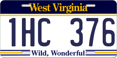 WV license plate 1HC376