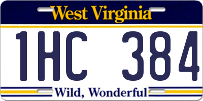 WV license plate 1HC384