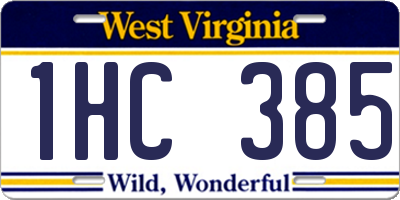 WV license plate 1HC385