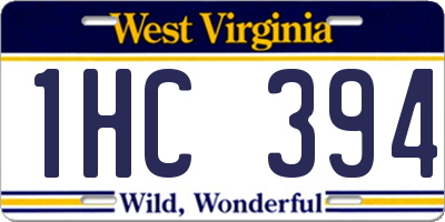 WV license plate 1HC394