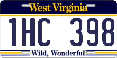WV license plate 1HC398