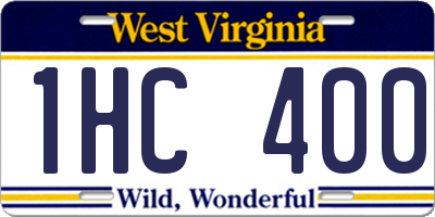 WV license plate 1HC400