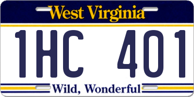 WV license plate 1HC401