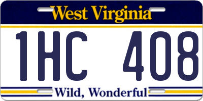 WV license plate 1HC408