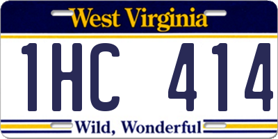 WV license plate 1HC414