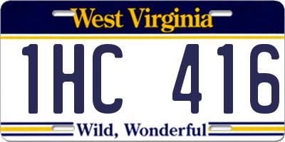 WV license plate 1HC416