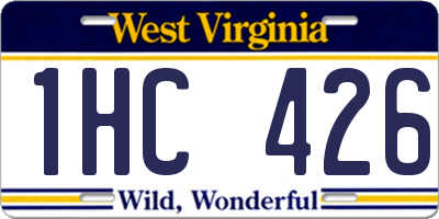 WV license plate 1HC426