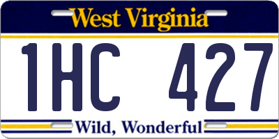 WV license plate 1HC427