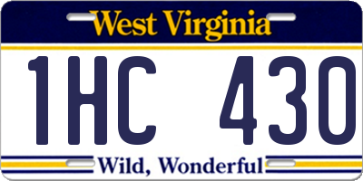 WV license plate 1HC430