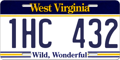 WV license plate 1HC432