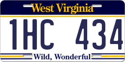 WV license plate 1HC434