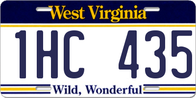 WV license plate 1HC435
