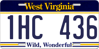 WV license plate 1HC436