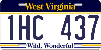 WV license plate 1HC437