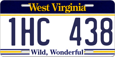 WV license plate 1HC438