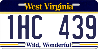 WV license plate 1HC439