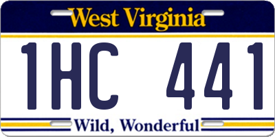WV license plate 1HC441