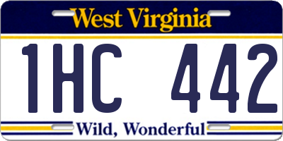 WV license plate 1HC442