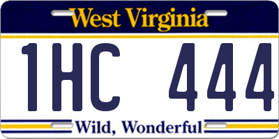 WV license plate 1HC444