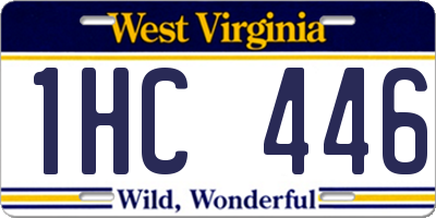 WV license plate 1HC446