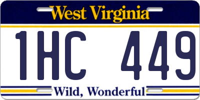 WV license plate 1HC449