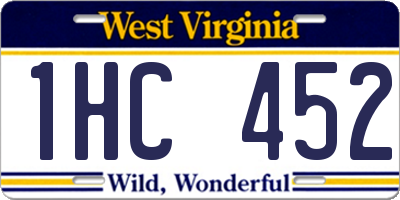 WV license plate 1HC452