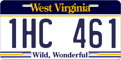 WV license plate 1HC461