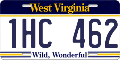 WV license plate 1HC462