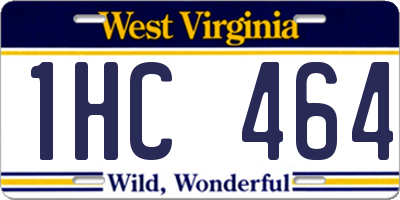 WV license plate 1HC464