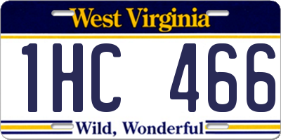WV license plate 1HC466