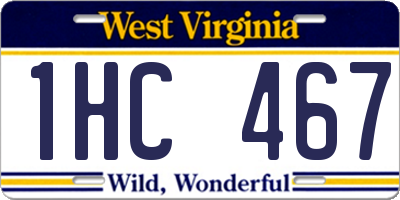 WV license plate 1HC467