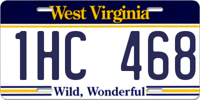 WV license plate 1HC468