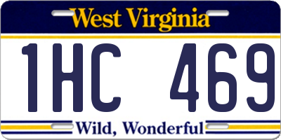 WV license plate 1HC469