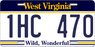 WV license plate 1HC470