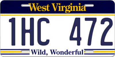 WV license plate 1HC472